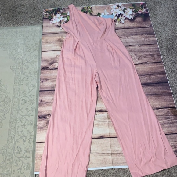 New Antonio Melani One Shoulder Linen Jumpsuit 16 - Picture 2 of 5